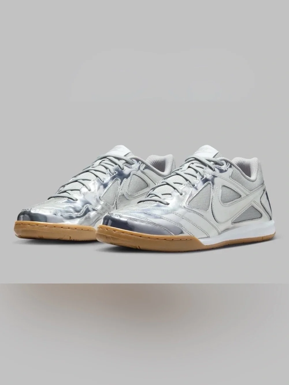 NEW Nike Gato LV8 Chrome Metallic Silver Gum IB3566-001 Mens Shoes 9.5-13